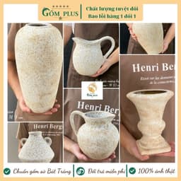 Bình hoa Atlantis đẹp giá rẻ Bát Tràng, lọ hoa decor gốm xuất khẩu đẹp, quà tặng gốm sứ 1