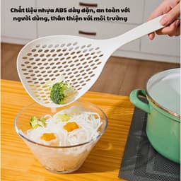 Thìa nhúng mì vớt đồ ăn - Thìa lỗ nhựa vớt đồ ăn dễ dàng và an toàn, vá vớt đồ ăn nhà bếp, nhatle.store2 5
