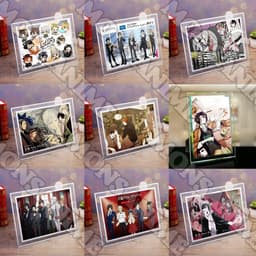 (Kèm ảnh) Khung kính BUNGOU STRAY DOGS Văn hào lưu lạc in hình anime chibi trang trí để bàn 2 size 1