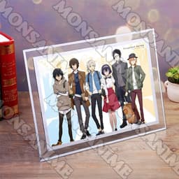 (Kèm ảnh) Khung kính BUNGOU STRAY DOGS Văn hào lưu lạc in hình anime chibi trang trí để bàn 2 size 4