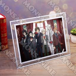 (Kèm ảnh) Khung kính BUNGOU STRAY DOGS Văn hào lưu lạc in hình anime chibi trang trí để bàn 2 size 2