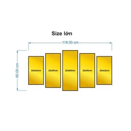 Bộ 5 tấm tranh ghép hoa sen, tranh decor phong hiện đại, tranh tráng gương dán tường không khung, có sẵn keo 9