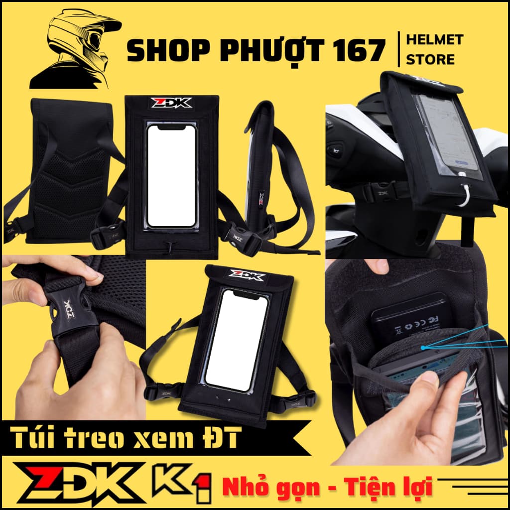 TÚI MINI SWAT VÀ ZDK K1 ĐỰNG ĐIỆN THOẠI TREO ĐẦU XE MÁY CHÍNH HÃNG 2026