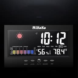 Đồng Hồ Thời Tiết MiKako Cảm Ứng Âm Thanh - Đồng Hồ Báo Thức Sang Trọng Cho Bàn Làm Việc 5