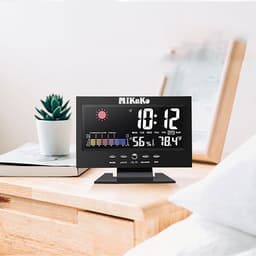 Đồng Hồ Thời Tiết MiKako Cảm Ứng Âm Thanh - Đồng Hồ Báo Thức Sang Trọng Cho Bàn Làm Việc 2
