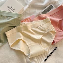 Quần Lót Nữ Cao Cấp Chất Cotton Họa Tiết Cloud Màu Trơn Pastel 2389 LILIRIA 2