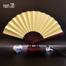 Quạt xếp nan 28cm trơn màu phụ kiện chụp ảnh cầm tay cổ trang 6