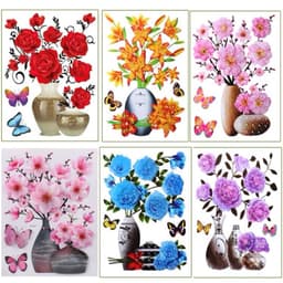 Tranh Hoa Nổi 3D, Tranh Dán Tường Bình Hoa 3D trang trí nhà đón Tết 2024 1