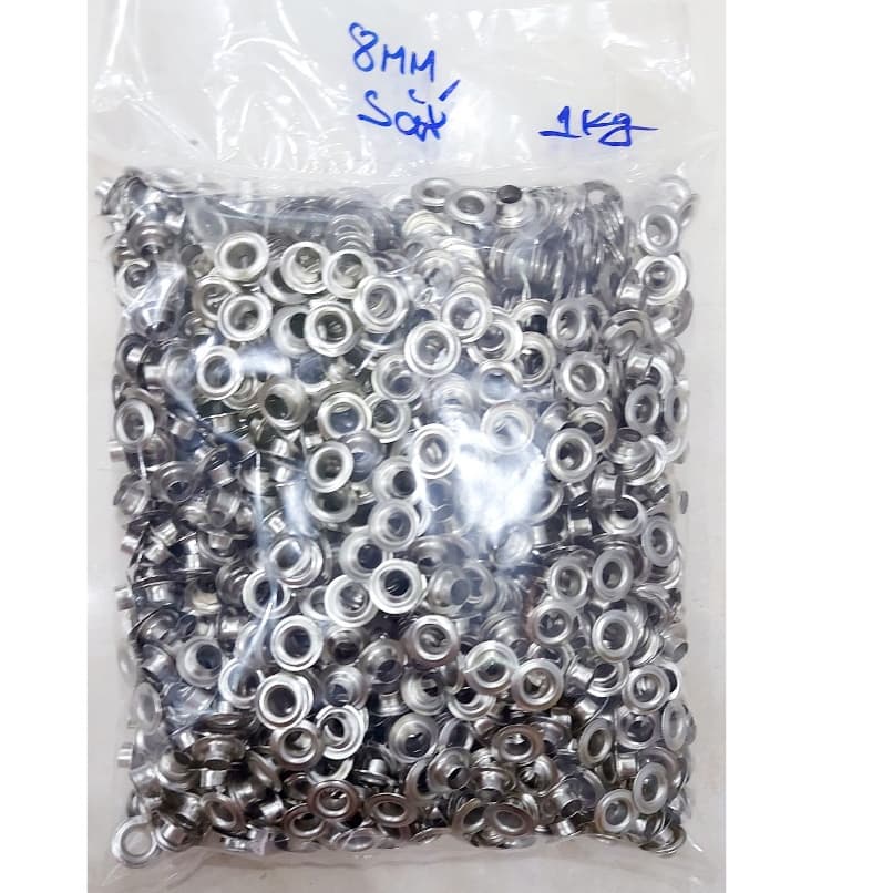 [1KG] Khoen mắt cáo ore 8mm Bằng Sắt Bịch 1 ký Có long đền Khoen đóng bạt, giấy, đồ thủ công