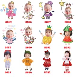 In hình chibi size lớn 60cm trang trí sinh nhật cho bé trai và bé gái 9