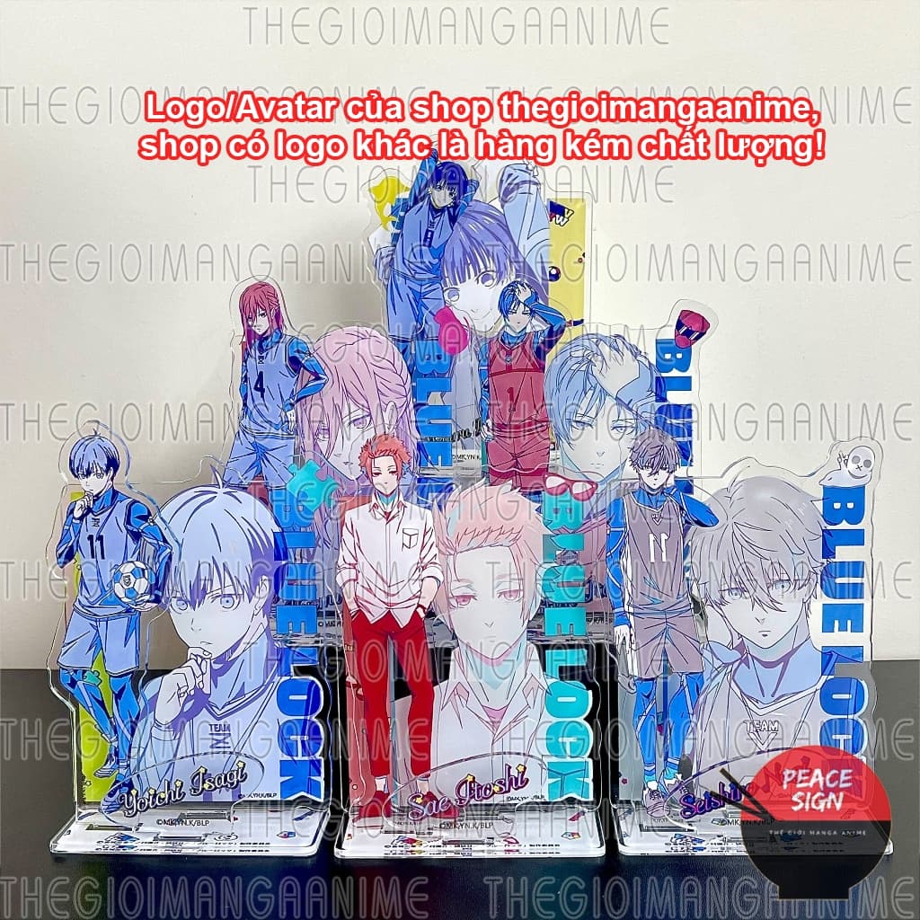(TẶNG KÈM CARD) Mô hình Standee anime BLUE LOCK ver PHẢN CHIẾU hình in 2 mặt