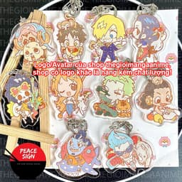 (mua 1 tặng 1) Móc khóa ONE PIECE ĐẢO HẢI TẶC ver ĐỘNG VẬT in hình anime chibi mica trong acrylic dễ thương 1