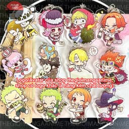 (Mua 1 tặng 1) Móc khóa ONE PIECE ĐẢO HẢI TẶC ver HOẠT ĐỘNG in hình anime chibi mica trong acrylic dễ thương 1