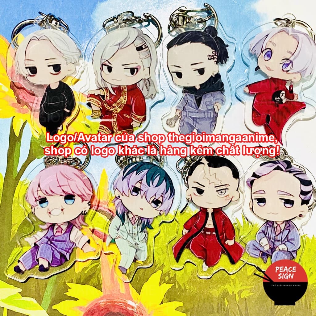 (Mua 1 tặng 1) Móc khóa mica TOKYO REVENGERS ver BONTEN ARC hình in 2 mặt