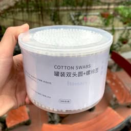 Hộp 500 Tăm Bông Thân Gỗ Tre Ngoáy Tai Người Lớn 2 Đầu Vệ Sinh Tai Đa Năng An Toàn Tiện Lợi 8