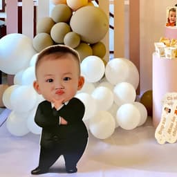 In hình chibi size lớn 60cm trang trí sinh nhật cho bé trai và bé gái 6