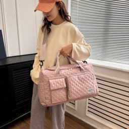 Túi Du Lịch Xách Tay Dựng Quần Áo Chống Nước Cỡ Lớn, Túi Xách Đựng Đồ Đa Năng Có Quai Cài Vali và Ngăn Đựng Giày Du Lịch 3