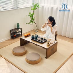 Bàn bệt kiểu nhật ZATAKU gấp gọn gỗ tự nhiên nhập khẩu nguyên chiếc TOTORO HOUSE 3