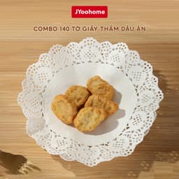 COMBO 140 Giấy Thấm Dầu Ăn Lót Bánh JYoohome Giấy Nến Đục Lỗ Tròn Thấm Dầu Mỡ Chiên Dán Nồi Chiên 1