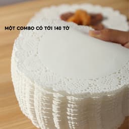 COMBO 140 Giấy Thấm Dầu Ăn Lót Bánh JYoohome Giấy Nến Đục Lỗ Tròn Thấm Dầu Mỡ Chiên Dán Nồi Chiên 6