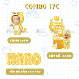 Set bóng trang trí sinh nhật chủ đề mèo tone màu vàng gold siêu xinh cho bé gái KIT07 Babuu Decor 5
