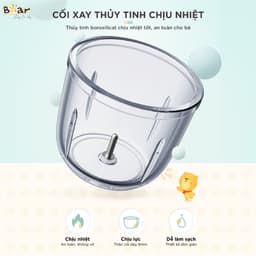 Máy Xay Ăn Dặm Bear GR-B06V1, 0.6lit - 200w, Xay Cháo Thịt Rau Củ Siêu Nhuyễn, Hàng Chính Hãng 5