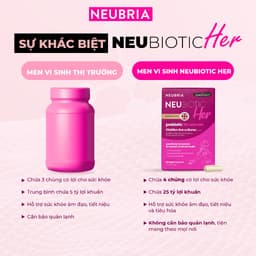 Men vi sinh phụ khoa Neubria Neubiotic Her 30 viên bổ sung lợi khuẩn ngăn ngừa các vấn đề phụ khoa 7