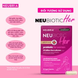 Men vi sinh phụ khoa Neubria Neubiotic Her 30 viên bổ sung lợi khuẩn ngăn ngừa các vấn đề phụ khoa 4