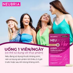 Men vi sinh phụ khoa Neubria Neubiotic Her 30 viên bổ sung lợi khuẩn ngăn ngừa các vấn đề phụ khoa 6