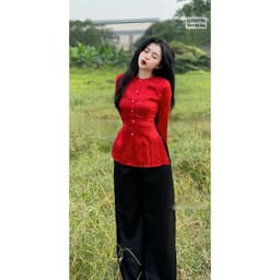 bộ áo bà ba gấm truyền thống bán lẻ giá sỉ có bán lẻ áo lẻ quần size S M L XL 2XL - MAY SỈ BÀ BA THEO YÊU CẦU 2