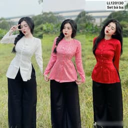 bộ áo bà ba gấm truyền thống bán lẻ giá sỉ có bán lẻ áo lẻ quần size S M L XL 2XL - MAY SỈ BÀ BA THEO YÊU CẦU 4