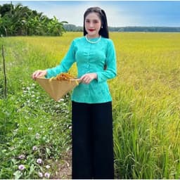 bộ áo bà ba gấm truyền thống bán lẻ giá sỉ có bán lẻ áo lẻ quần size S M L XL 2XL - MAY SỈ BÀ BA THEO YÊU CẦU 7