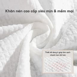 Gói 100 Khăn mặt nén dạng viên kẹo JYoohome Dùng 1 lần, Viên khăn nén dùng khi đi du lịch khách sạn 4