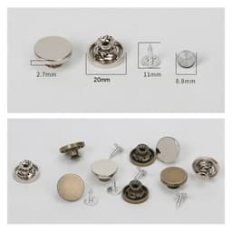 Nút Quần Jean, Áo Khoác, Cúc Jean 2 chi tiết (2 cm = 20mm) Nút kim loại không gỉ sét Cúc trang trí áo vest, cúc dạ 2