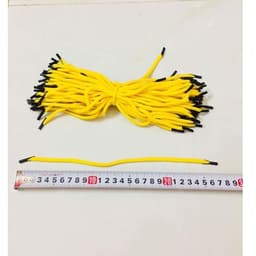 Dây túi giấy, dây quai túi xách Phi 5mm Dài 28-32cm quai dây PP xoắn tròn bấm nhựa 2 đầu màu đỏ, trắng, đen, vàng, xanh 6