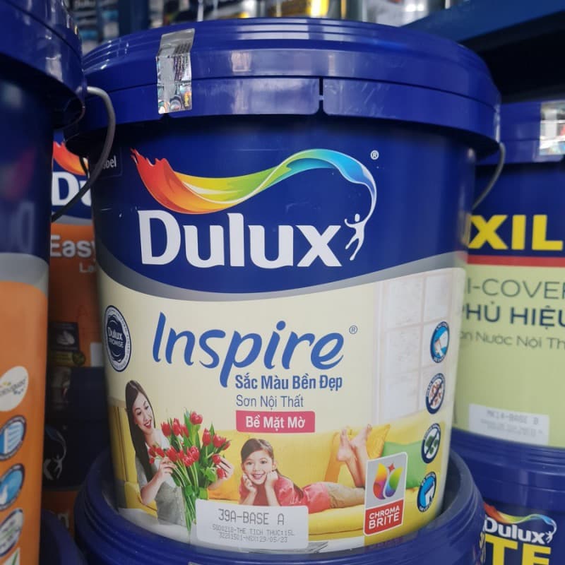 39A - sơn nước nội thất Dulux Inspire - bề mặt mờ - 15 lít