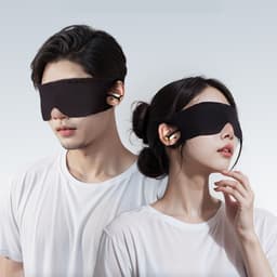 Bịt mắt ngủ, mặt nạ che mắt ngủ LOMO có nút bịt tai chống ồn, chất vải mềm mịn có quai đeo tiện dụng 8