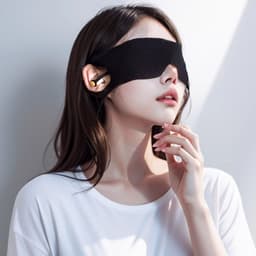 Bịt mắt ngủ, mặt nạ che mắt ngủ LOMO có nút bịt tai chống ồn, chất vải mềm mịn có quai đeo tiện dụng 5