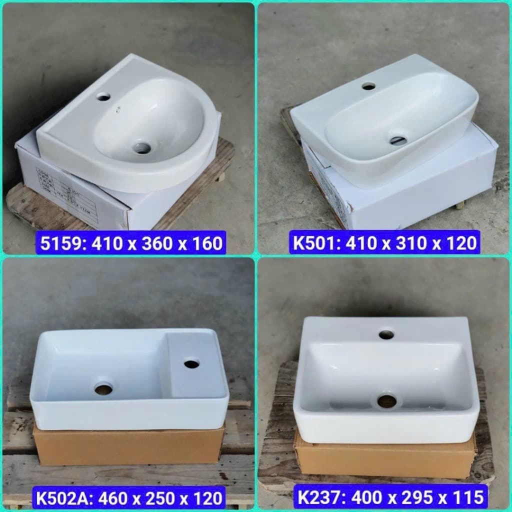 Chậu rửa mặt lavabo Treo Tường hoặc Đặt Bàn Đá men NANO trắng sáng chống ố chống bám bẩn