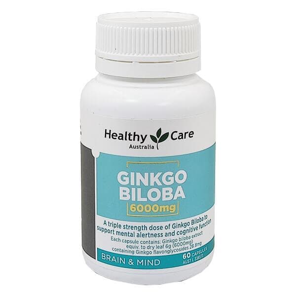 Viên uống Bổ não Ginkgo Biloba 6000mg HEALTHY CARE, 60 viên ( 6000 HC HC ) Chợ Việt Úc