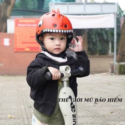 Mũ bảo hiểm khủng long trẻ em Xpro,nón bảo hiểm cho bé 1-4 tuổi và 4-8 tuổi tập đi xe đạp,xe máy,xe chòi chân,xe scooter 3