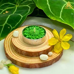 Vỉ 10 Viên Nến Tealight Hoa Bơ Trường Nguyên Organic, Không Khói,  Nhiều Màu, Cúng Mụ, Xông Tinh Dầu, Dâng Lễ 6