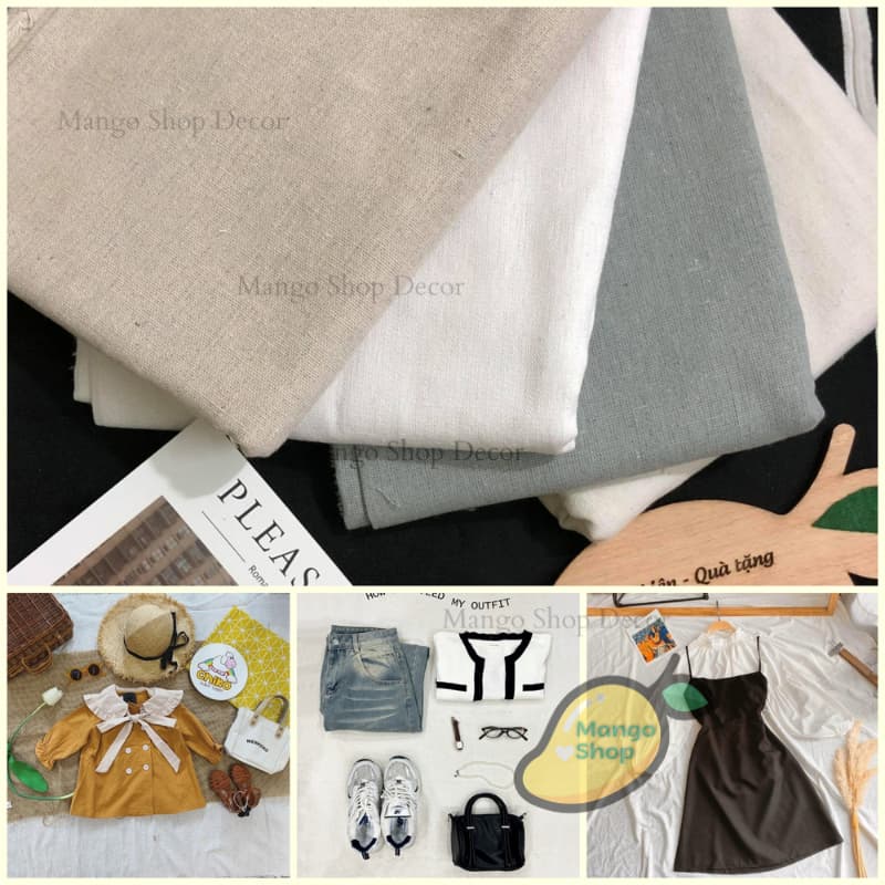 Vải bố Canvas Thô trơn trắng xám chụp ảnh sản phẩm vintage ( Phông nền Chụp ảnh trơn màu )