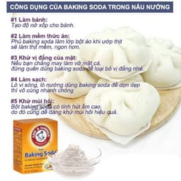Baking Soda Đa Công Dụng - Bột Nở, Khử Mùi, Diệt Khuẩn, Tẩy Rửa, Làm Bánh, Chăm Sóc Da - Hộp Giấy 454g Mỹ 4