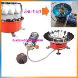 Bếp Ga Mini Chống Gió Có dây Chống Cháy , Gấp Gọn Tiện Dụng Cho Giã Ngoại Du Lịch 2