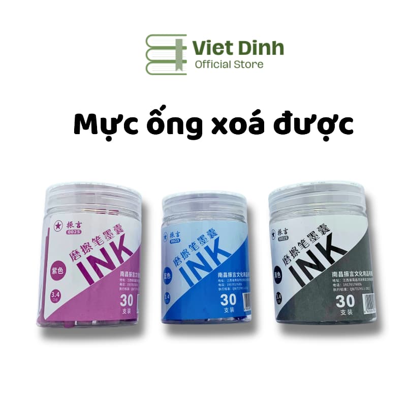 Mực Viết Dạng Ống Có Thể Tẩy, Xoá Được, Mực Viết Học Sinh