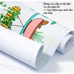 Giấy dán bếp tráng nhôm, decal dán bếp cao cấp có sẵn keo, chịu nhiệt cao, dễ lau chùi 3