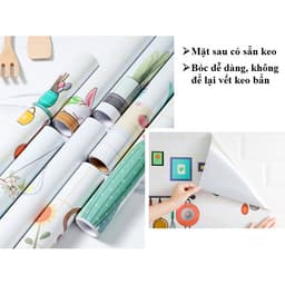 Giấy dán bếp tráng nhôm, decal dán bếp cao cấp có sẵn keo, chịu nhiệt cao, dễ lau chùi 4