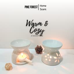 Đèn Xông Tinh Dầu Gốm Sứ Tráng Men Bát Tràng, Đèn Đốt Tinh Dầu Bằng Nến Tealight 2