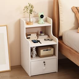 Tủ Để Đầu Giường - Tab Đầu Giường Dáng Cao Có Ngăn Kéo Khóa gỗ MDF cao cấp kiểu dáng sang trọng 5